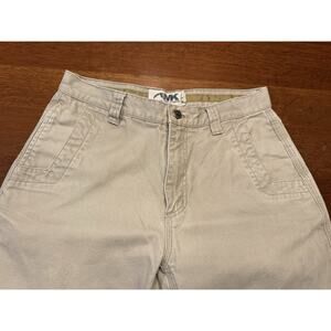 32x30 Mountain Khakis Heavy Canvas Work Pants Tan Small Flaw
